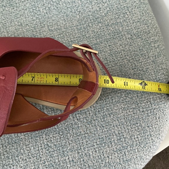 See By Chloe Burgundy Leather Sandals. Size 38 - Picture 8 of 9